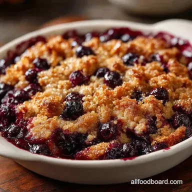 Huckleberry Dessert with Streusel: Tart Recipe Card