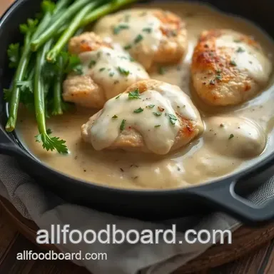 How to Make Skillet Chicken with Creamy Garlic Sauce: A Cozy Dinner Delight! Recipe Card