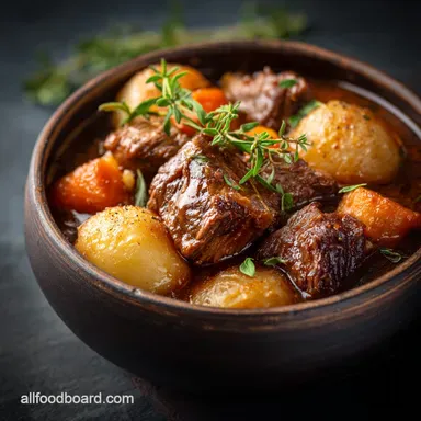 Instant Pot Recipes: Tender Beef Stew (Sunday Roast Flavor in 75 Mins) Recipe Card