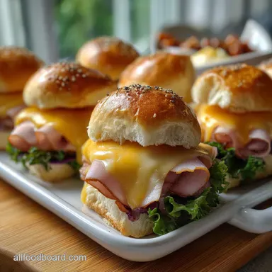 Irresistible Ham and Cheese Sliders Perfect: Velvety Melt Recipe Card
