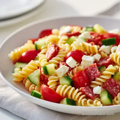 Italian Pasta Salad with Salami Recipe Card