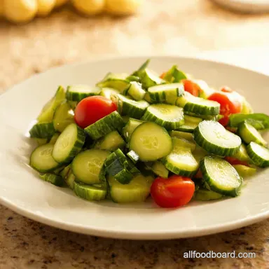 Italian Tomato Cucumber Salad Sunshine on a Plate Recipe Card