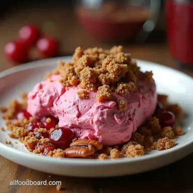Easy Cranberry Fluff Recipe Light Tangy Holiday Dessert Recipe Card