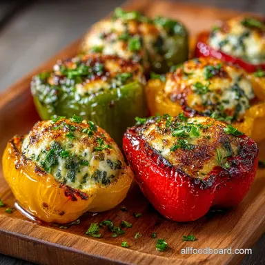 Goat Cheese Stuffed Mini Peppers Easy Mediterranean Bites Recipe Card