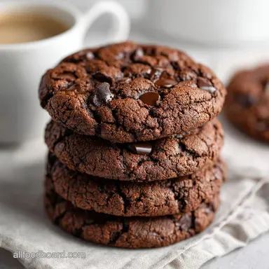 Jumbo Double Chocolate Chocolate Chip Cookies in 22 Minutes Recipe Card