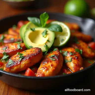 Easy Keto Chicken Fajita Bowl Recipe Ready in 35 Mins Recipe Card