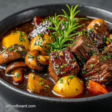 Sunday Best Keto Instant Pot Recipes Beef Stew with Umami Mushrooms Recipe Card