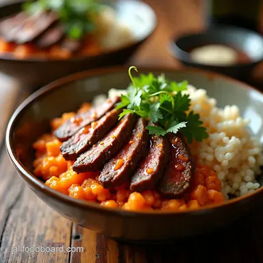 Korean BBQ Steak Rice Bowls My Gochujang Cream Secret Recipe Card