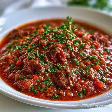 Lasagna Beef Sauce for 6 Servings Recipe Card