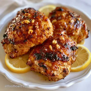 Lemon Garlic Chicken Marinade: 6 Servings Recipe Card