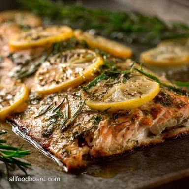 Simply Divine Oven Baked Trout 20Minute LemonHerb Fillet Recipe Recipe Card