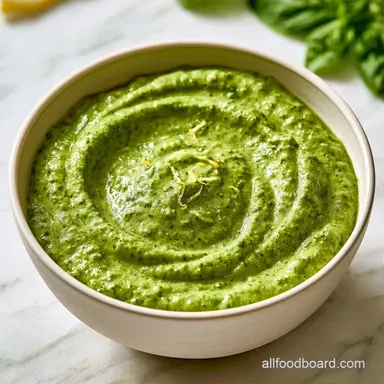 Lemon Pesto Dressing in 5 Minutes Recipe Card