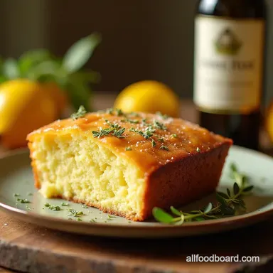 Easy Lemon Olive Oil Cake Recipe with Thyme Moist Bake Recipe Card