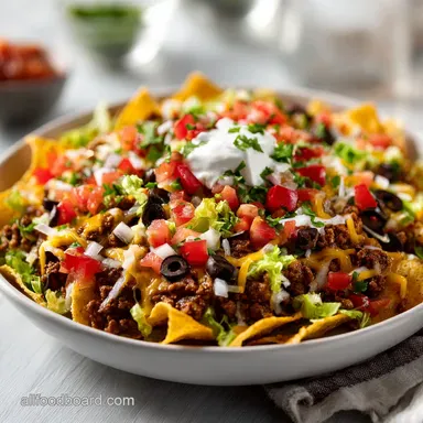Loaded Taco Salad with Glazed Ground Beef in 25 Minutes