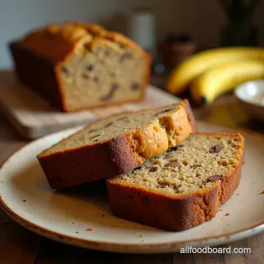 Simply Delicious LowCalorie Banana Bread Recipe Moist Light Recipe Card