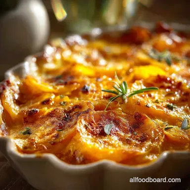 Easy Make Ahead Thanksgiving Recipes: Butternut Gratin Brilliance Recipe Card