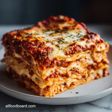Make-Ahead Lasagna for 11 Servings Recipe Card