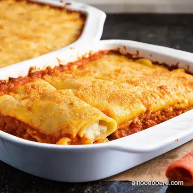 Mama Mia Easy Manicotti Italian Casserole No Rolling Recipe Card