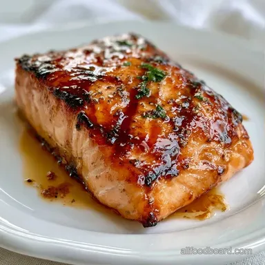 Marinated Grilled Salmon for 4 Servings Recipe Card