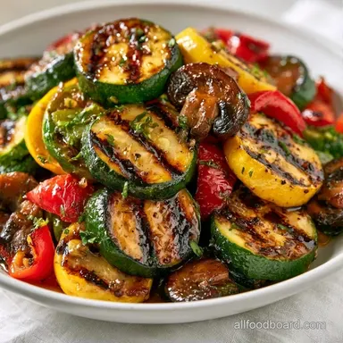 Marinated Grilled Vegetables for 8 Servings Recipe Card