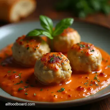 Easy Marry Me Chicken Meatballs in Creamy Sauce Recipe Recipe Card
