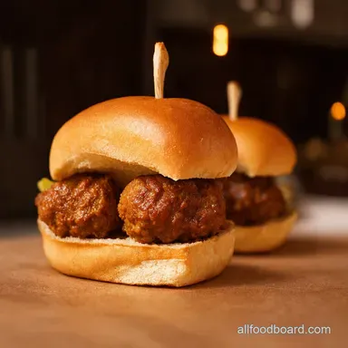 Meatball Slider Mania Easy Party Meatball Sliders Slider Recipe Card