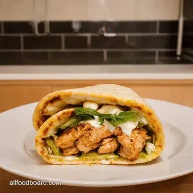 Mediterranean Chicken Gyros with Creamy Santorini at Home Recipe Card