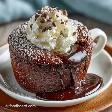 The Emergency Chocolate Mug Cake A OneMinute Molten Fix Recipe Card