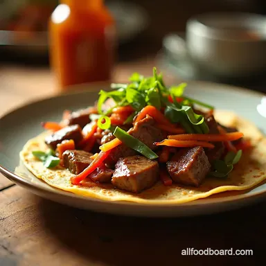 Moo Shu Beef Pancakes Better Than Takeout Recipe Card