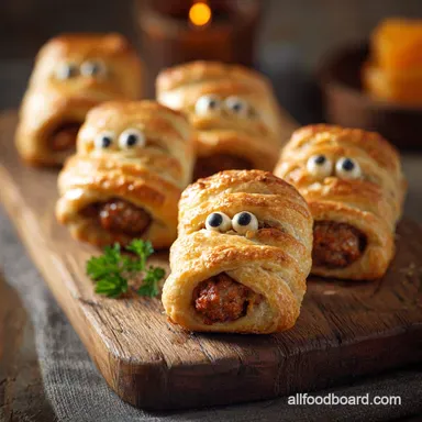 Halloween Appetizers: Easy Make-Ahead Spiced Mummy Sausage Rolls