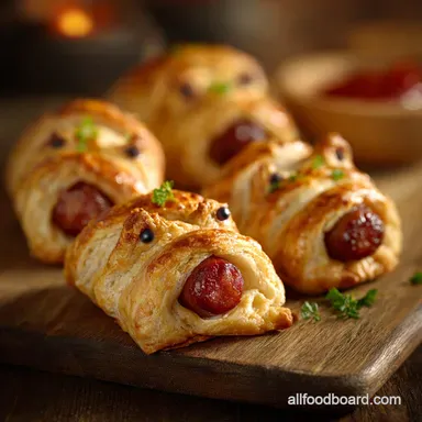 Halloween Appetizers: Mummys Little Sausages (Easy Flaky) Recipe Card