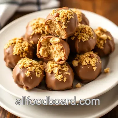 No-Bake Peanut Butter Butterfinger Balls Recipe Card