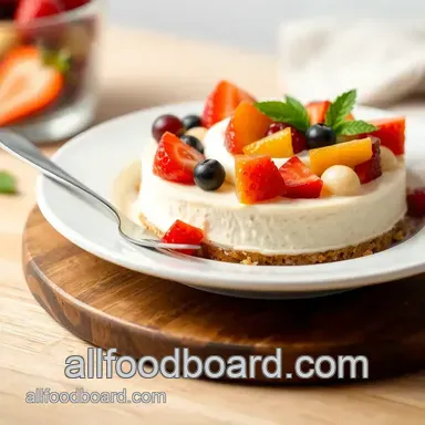 No-Cook Fruit Salad with Creamy Cheesecake Recipe Card