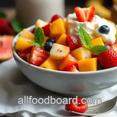 No-Cook Fruit Salad with Creamy Cheesecake