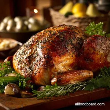 Thanksgiving Dinner Menu: Guaranteed Juicy, Crispy Herb-Brined Turkey Recipe Card