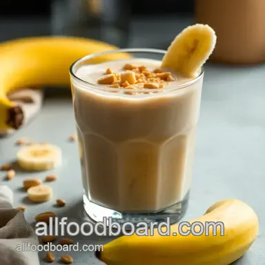 Nutty Banana Boost: Easy Peanut Butter Banana Protein Shake Recipe Recipe Card