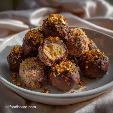 24 MustTry New Years Eve Dessert: Champagne Truffles Recipe Card