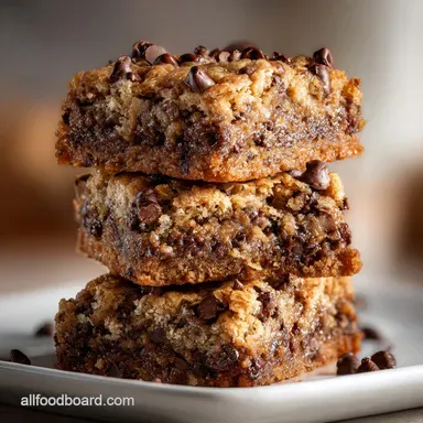 Oatmeal Chocolate Chip Cookie Bars: Chewy & Thick Recipe Card