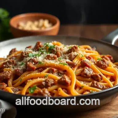 My Family's Favorite One-Pan Cheesy Beef Pasta Delight: Quick & Comforting!