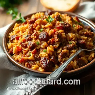 Easy & Juicy One Pot Beef Rice Casserole in 40 Minutes: My Family Favorite Recipe Card