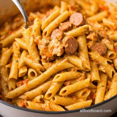 OnePot Creamy Cajun Sausage Pasta Dinners Sorted Recipe Card