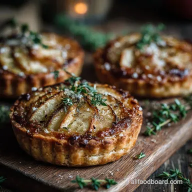 Rustic Caramelized Onion and Apple Tartlets with Thyme Recipe Card
