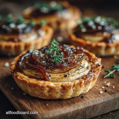 Rustic Caramelized Onion and Apple Tartlets with Thyme