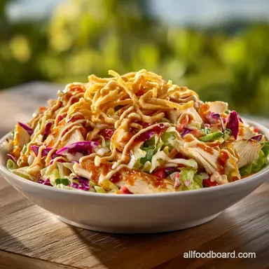 Applebees Oriental Chicken Salad Copycat Recipe for 4 Recipe Card