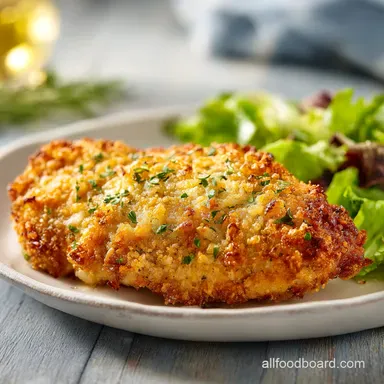Crispy Baked Parmesan Crusted Chicken for 4 Servings Recipe Card