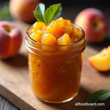 Tangy Homemade Peach Chutney Recipe Summer in a Jar Recipe Card