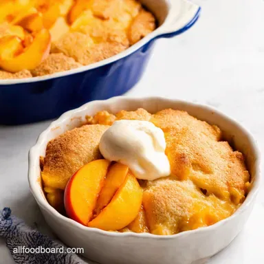 Super Easy Peach Cobbler 5 Ingredients to Summer Bliss Recipe Card