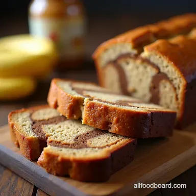 Ultimate Peanut Butter Swirl Banana Bread Recipe Moist Loaf Recipe Card