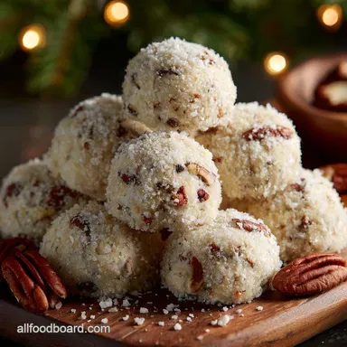 Snowball Christmas Cookies: Pillowy Pecan Melt-in-the-Mouth Recipe Recipe Card