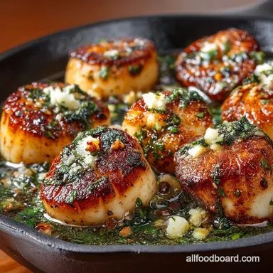 Foolproof Seared Scallops with Garlic Basil Butter in 20 Minutes Recipe Card